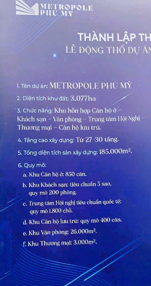 Tổng quan dự án Metropole Phú Mỹ